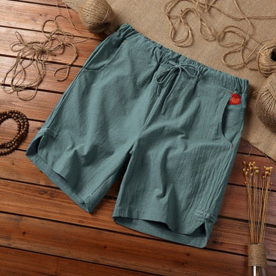 Alphabonix Linen Blend Shorts