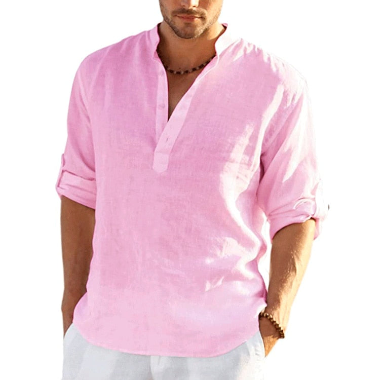 Alphabonix Men’s Biggan Linen Shirt