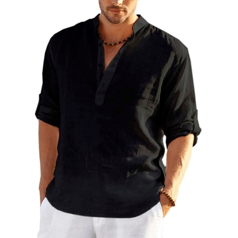 Alphabonix Men’s Biggan Linen Shirt
