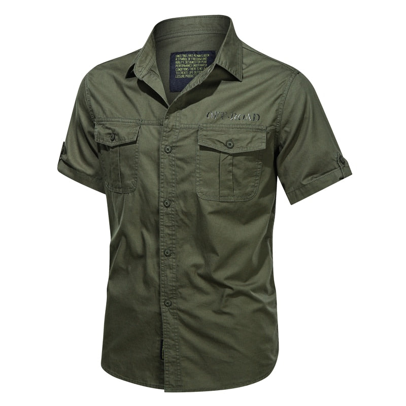 Alphabonix Men’s Off-Road Military Casual Shirt