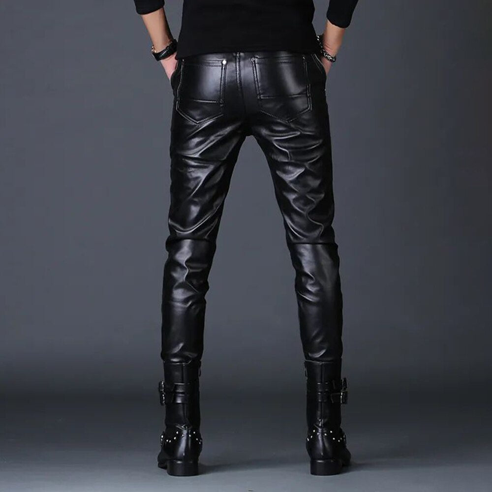 Alphabonix Corvey Leather Trousers