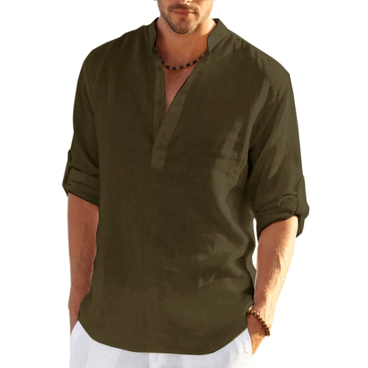 Alphabonix Men’s Biggan Linen Shirt