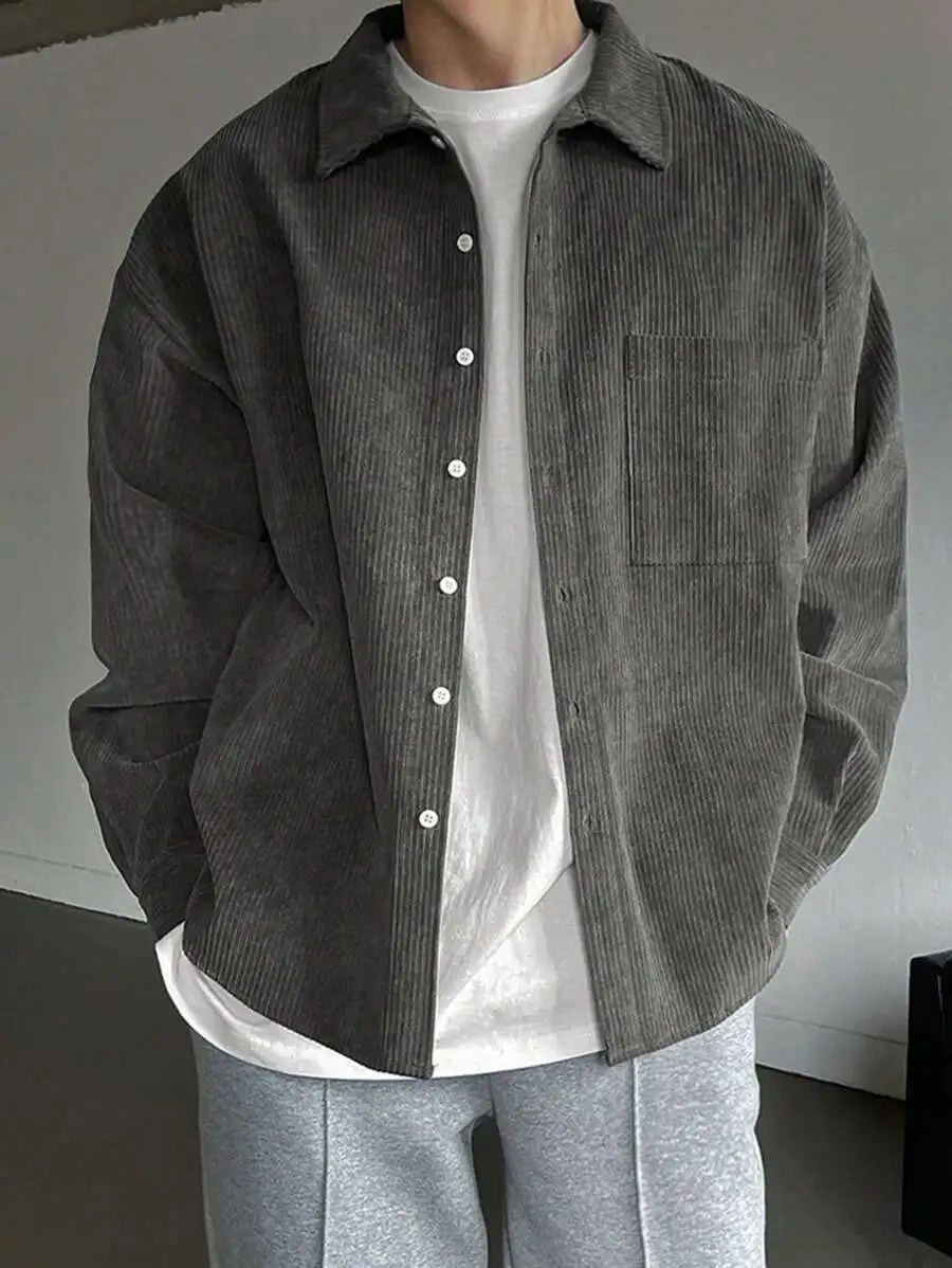 Alphabonix Ridgeline — Men's Premium Corduroy Shirt