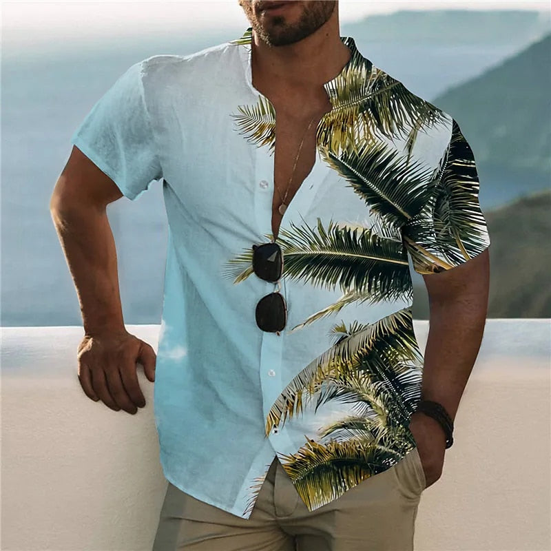 Alphabonix Men's Tropical Wave Shirt