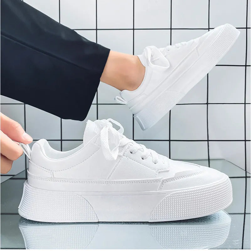 Alphabonix White Mesh Sneakers