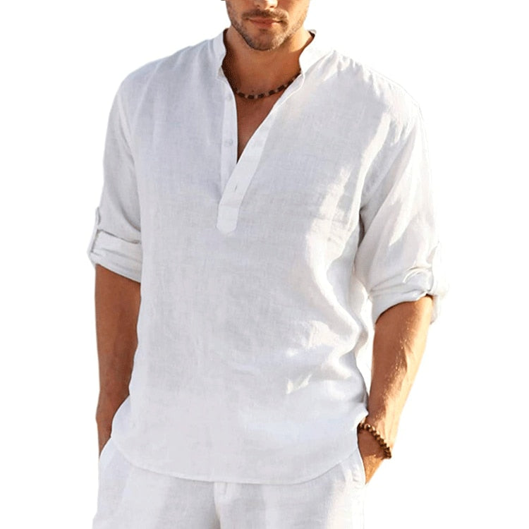 Alphabonix Men’s Biggan Linen Shirt