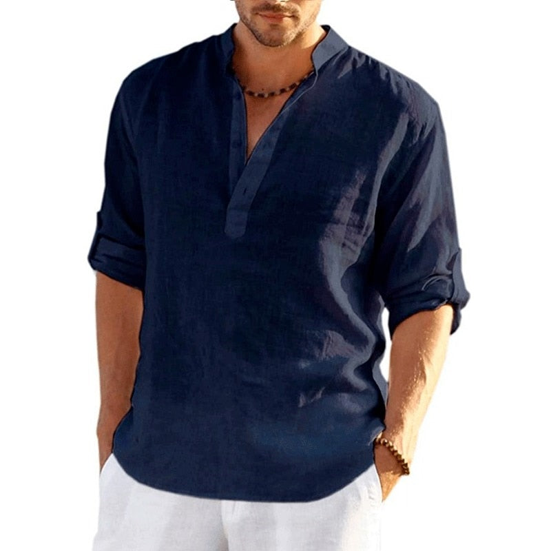 Alphabonix Men’s Biggan Linen Shirt