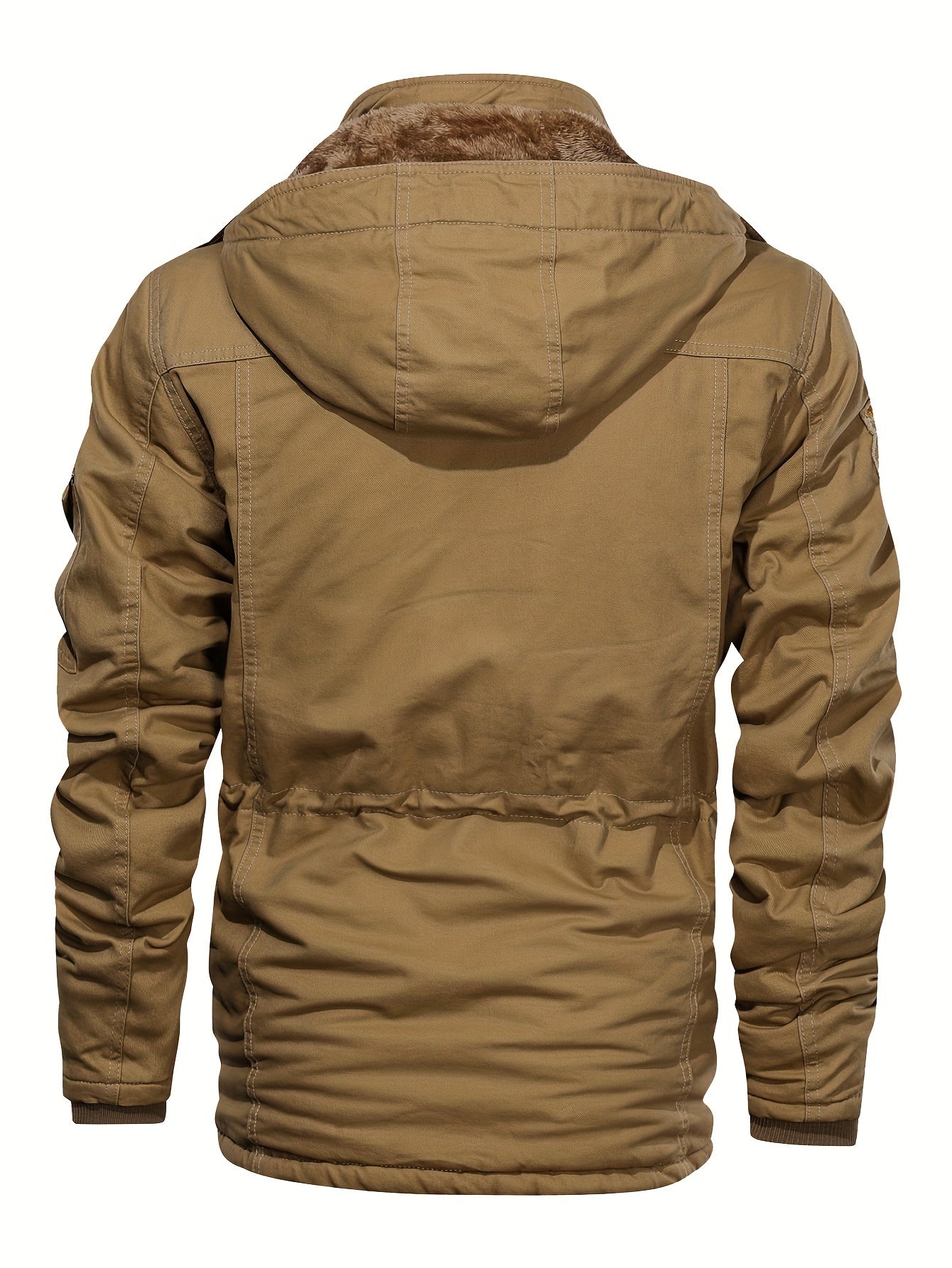 Alphabonix Men's Fleece-Lined Hooded Windbreaker