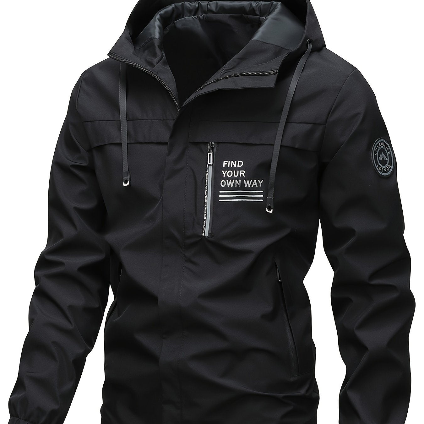Alphabonix Men's Lightweight Hooded Outdoor Jacket