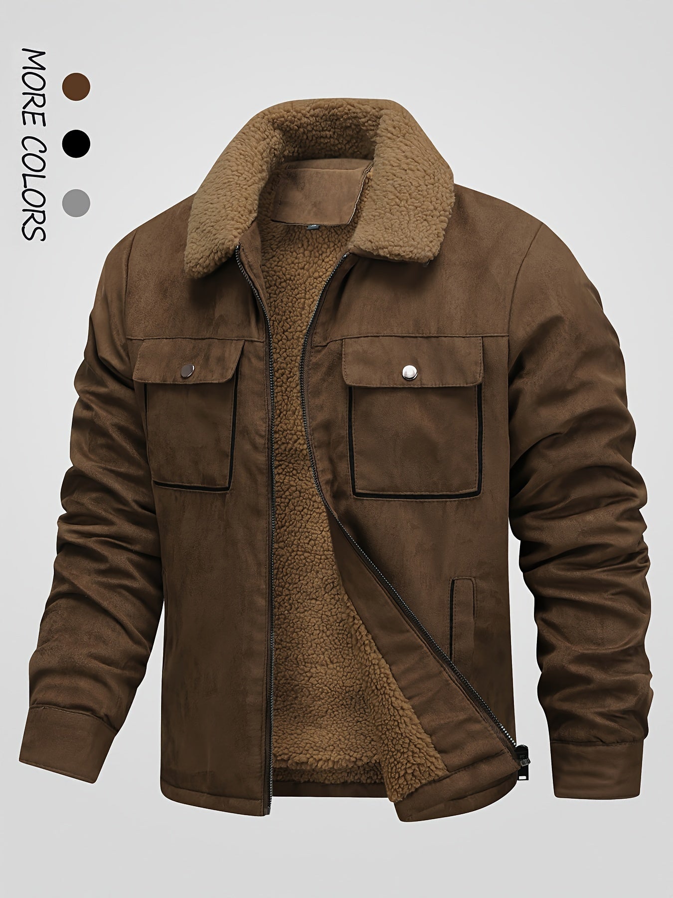 Alphabonix Men's Fleece-Lined Winter Jacket