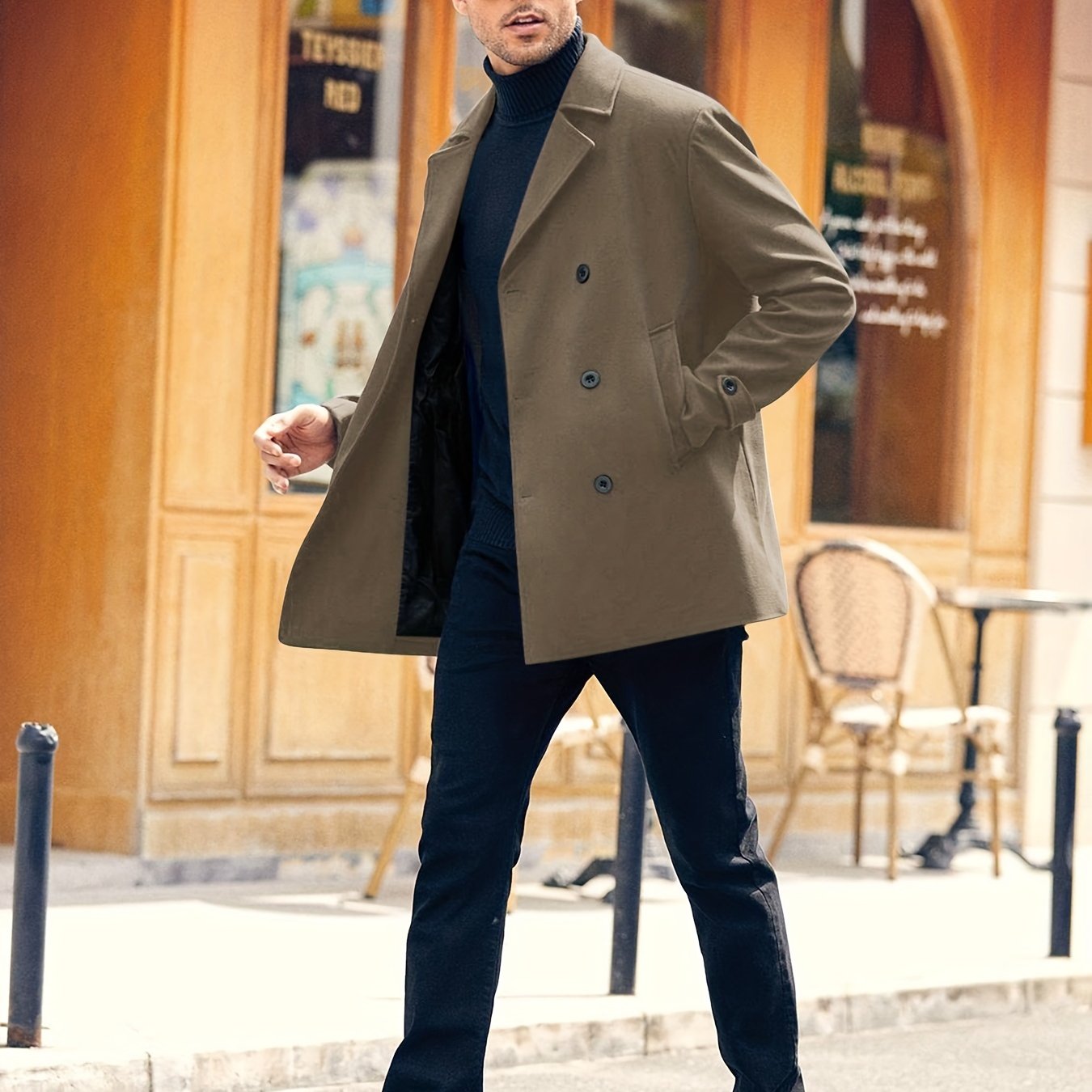 Alphabonix Wide Collar Vintage Jacket