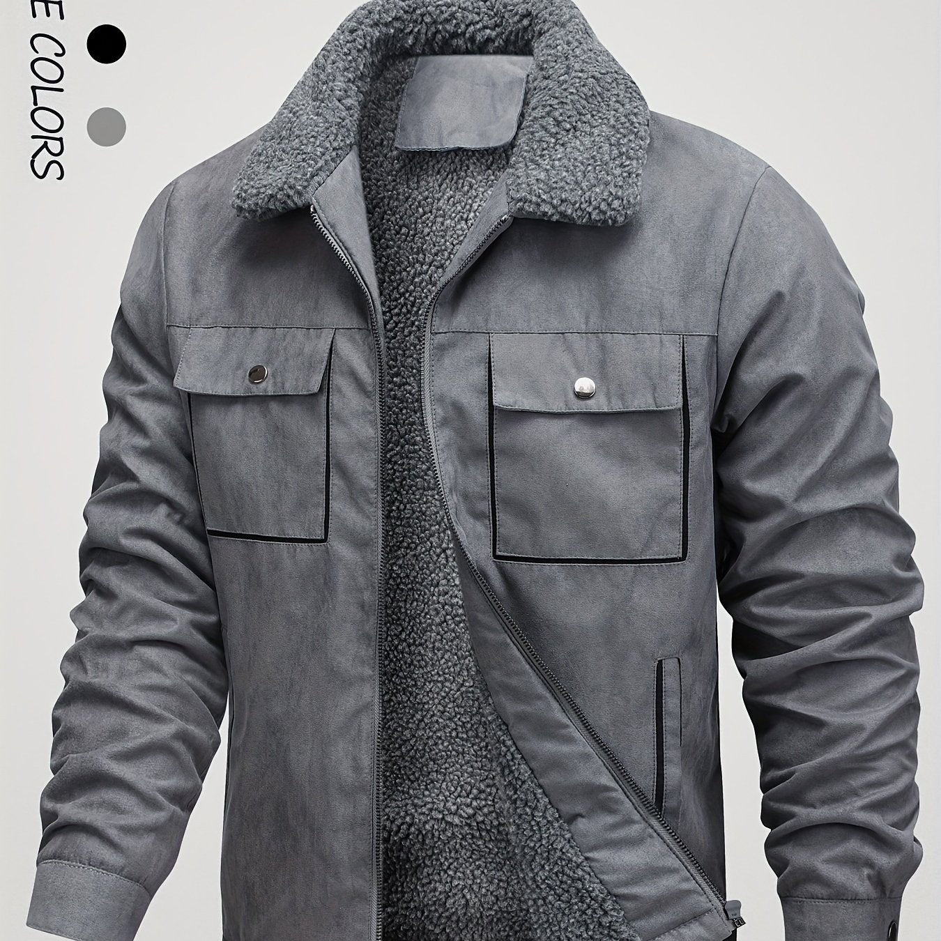 Alphabonix Men's Fleece-Lined Winter Jacket