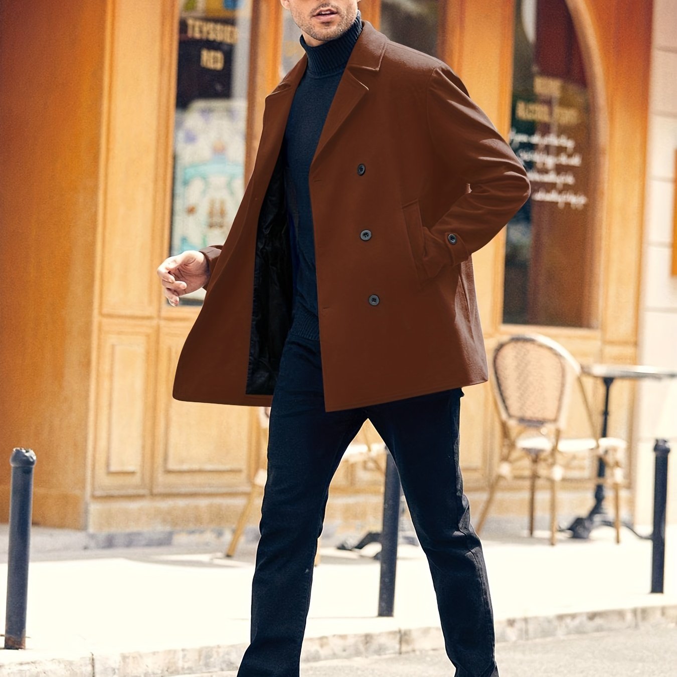 Alphabonix Wide Collar Vintage Jacket