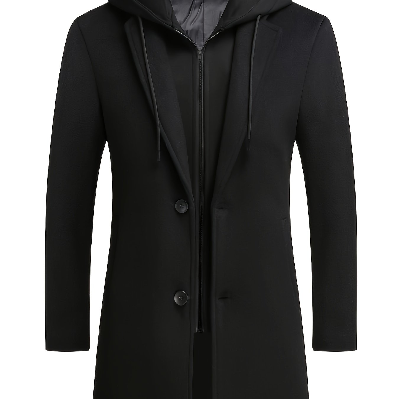 Alphabonix Black Urban Trench Coat