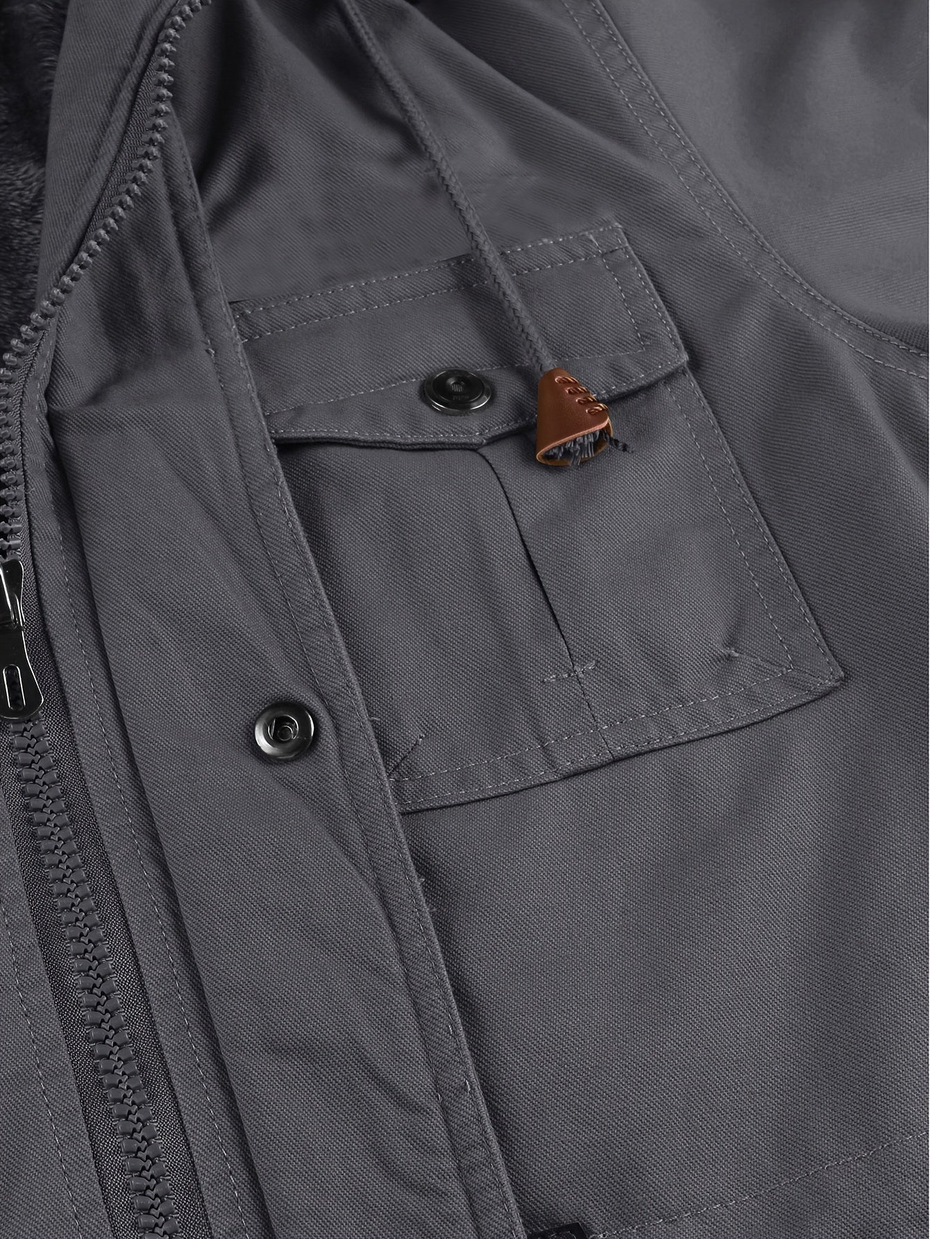 Alphabonix Men's Fleece-Lined Hooded Windbreaker
