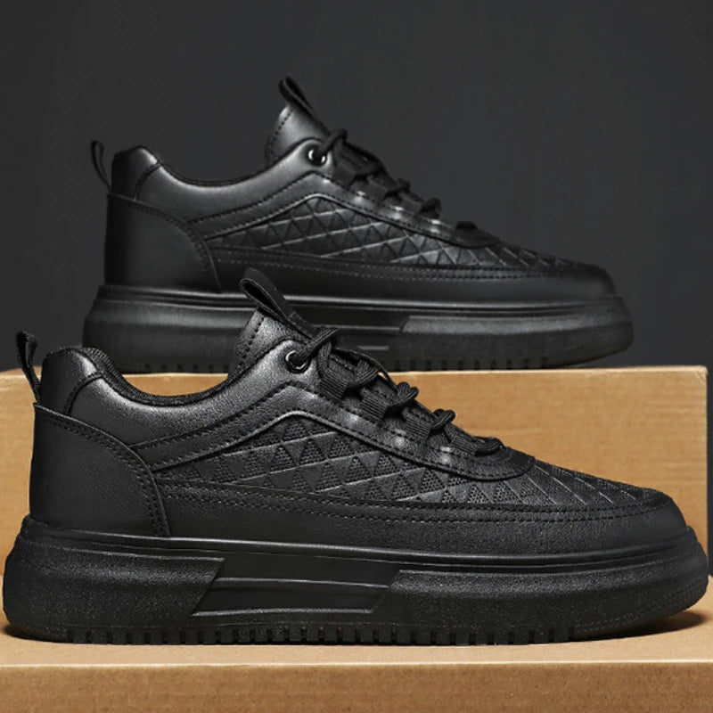 Alphabonix Dalton Men's Premium Embossed Casual Platform Sneaker (+3.5cm)