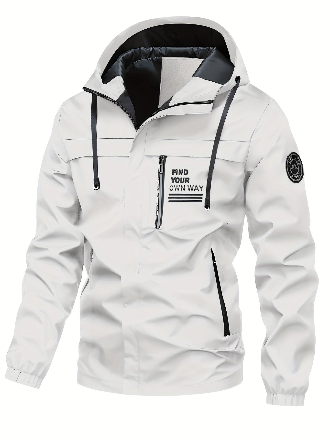 Alphabonix Men's Lightweight Hooded Outdoor Jacket
