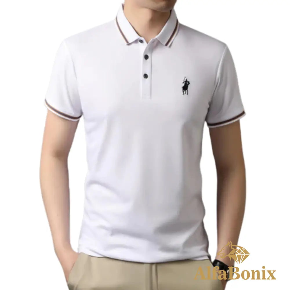 Alphabonix Classic Plain Polo Shirt 2-Pack