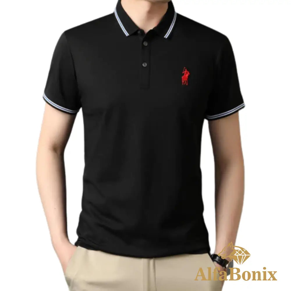 Alphabonix Classic Plain Polo Shirt 2-Pack