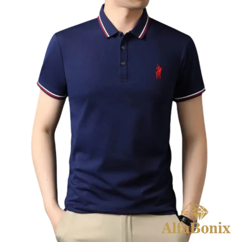 Alphabonix Classic Plain Polo Shirt 2-Pack
